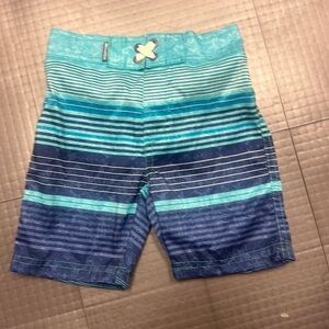 OCEAN AND COAST BOYS 3T SWIM TRUNKS BLUE AND GREEN